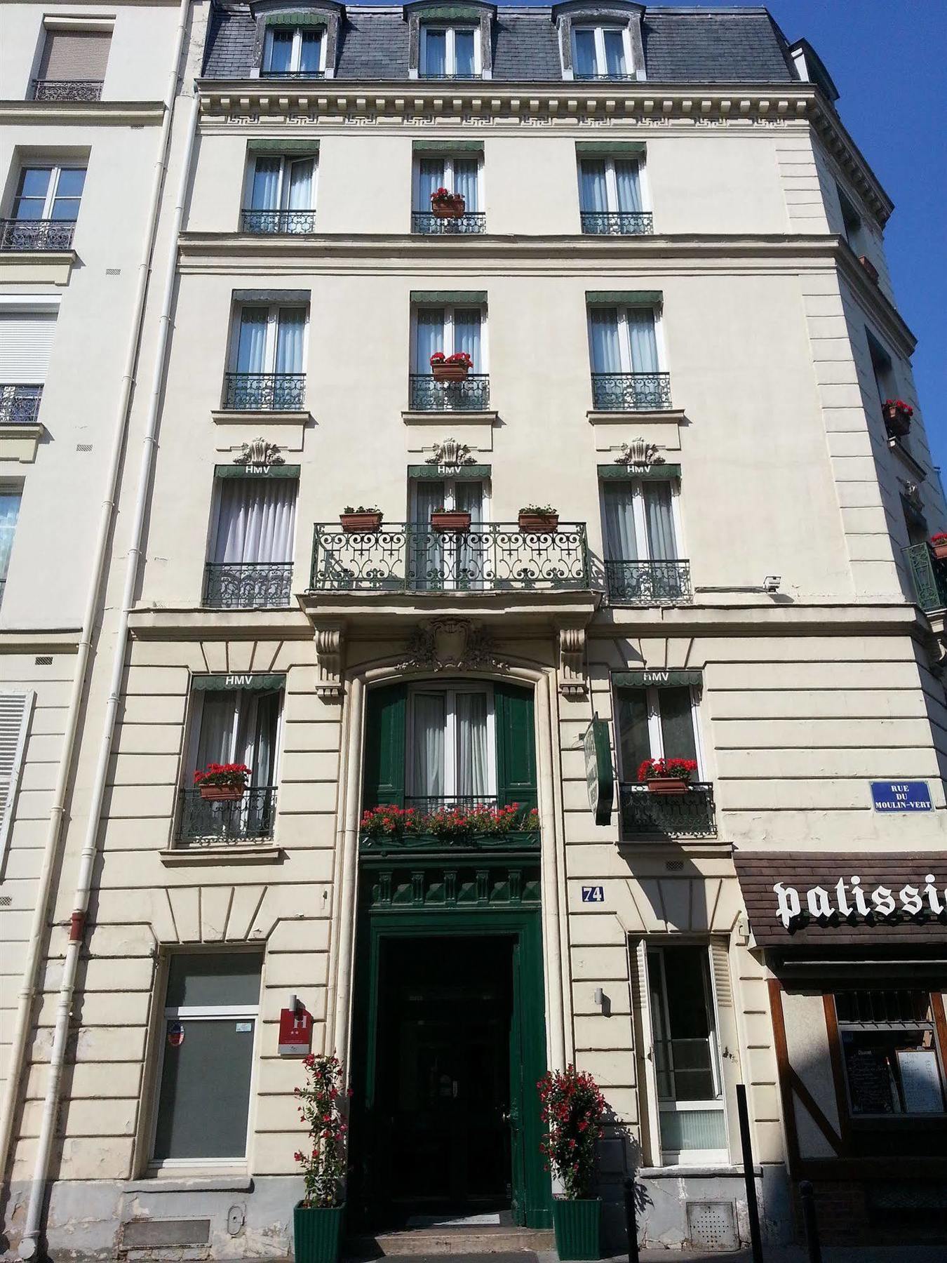 Hotel Moulin Vert Paris Exteriör bild